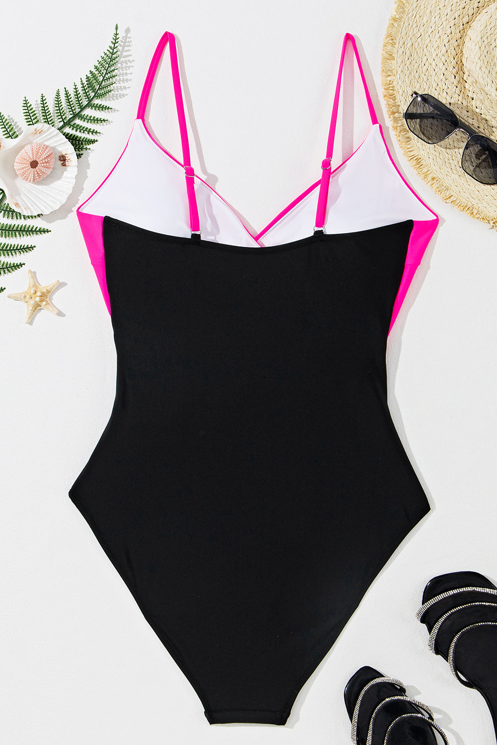 KaleaBoutique Beautiful Eye-Catching Crossover Colorblock Cutout One Piece Swimsuit - KaleaBoutique.com