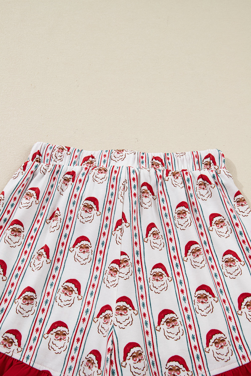 KaleaBoutique Stylish Santa & Stripes Ruffle PJ Set - KaleaBoutique.com