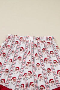 KaleaBoutique Stylish Santa & Stripes Ruffle PJ Set - KaleaBoutique.com