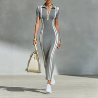 New Slim-fit White-striped Womens Dress - KaleaBoutique.com