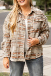 KaleaBoutique Aztec Geometric Print Pockets Plus Size Jacket - KaleaBoutique.com