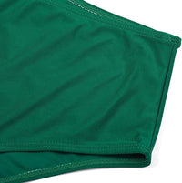 Women's Tropical Leaf Flounce Top and High-Waist Briefs 2 PC Bikini Set - KaleaBoutique.com
