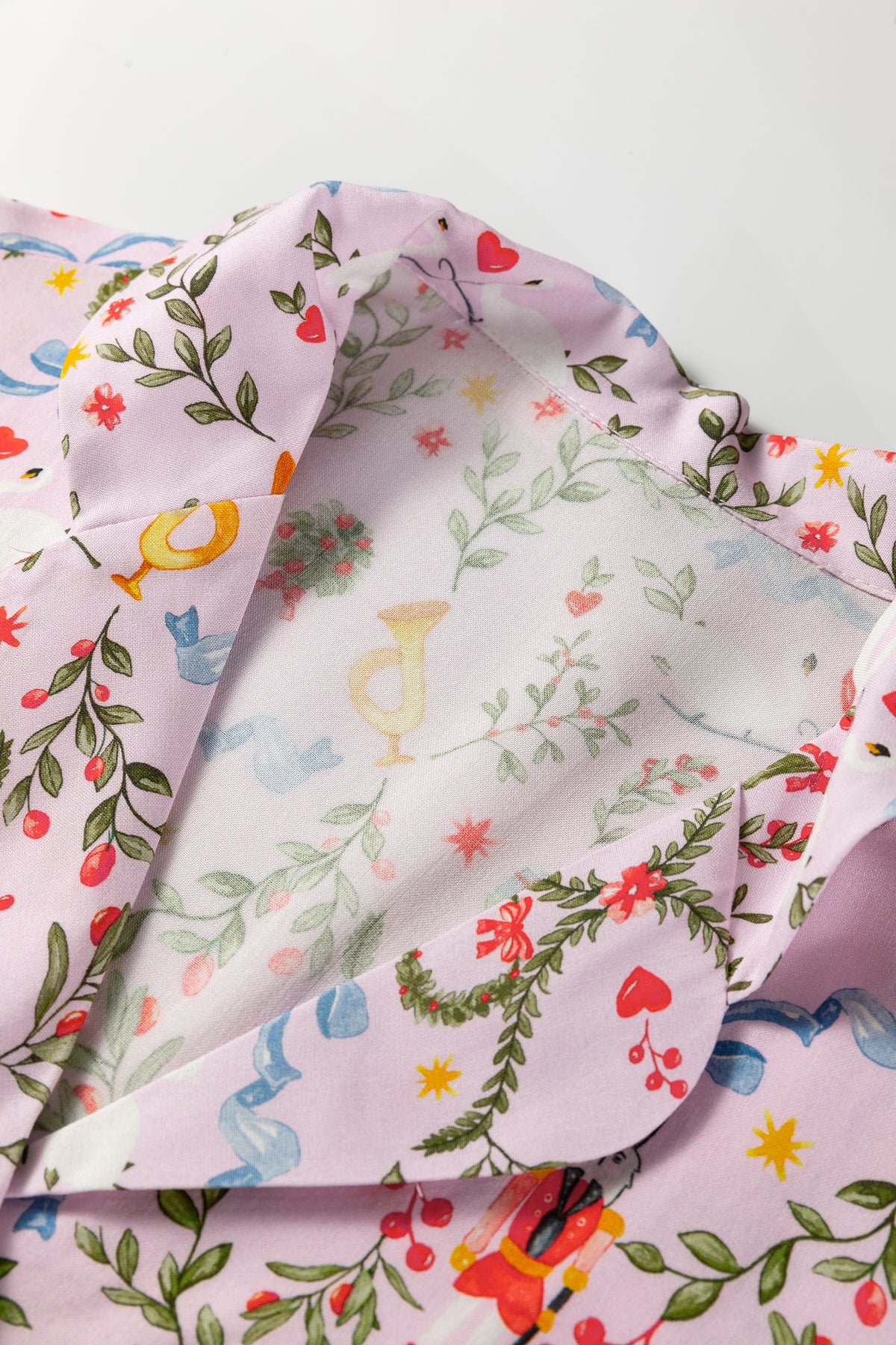 KaleaBoutique Stylish Christmas Holiday Print Nutcracker Long Sleeve Shorts 2pcs Pajama Set - KaleaBoutique.com