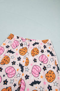 KaleaBoutique Stylish Halloween Pumpkin Print Long Sleeve Home Wear Lounge Set - KaleaBoutique.com