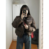 Women’s Short Loose-Fit Puffer Jacket - KaleaBoutique.com