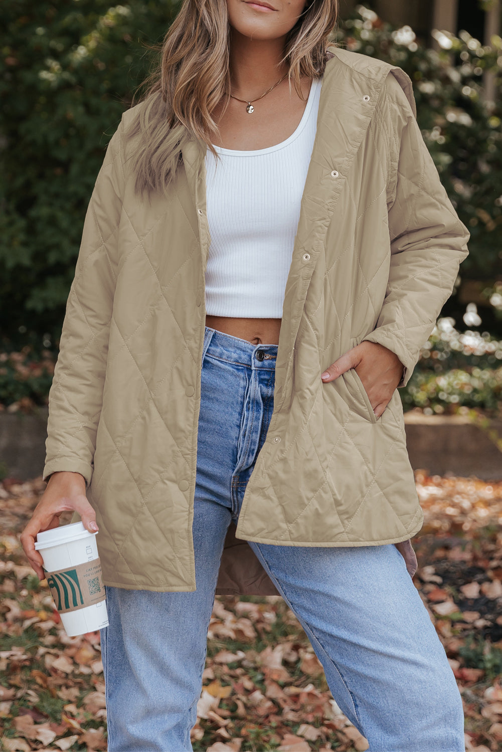 KaleaBoutique Stylish Quilted Snap Button Hooded Puffer Coat - KaleaBoutique.com