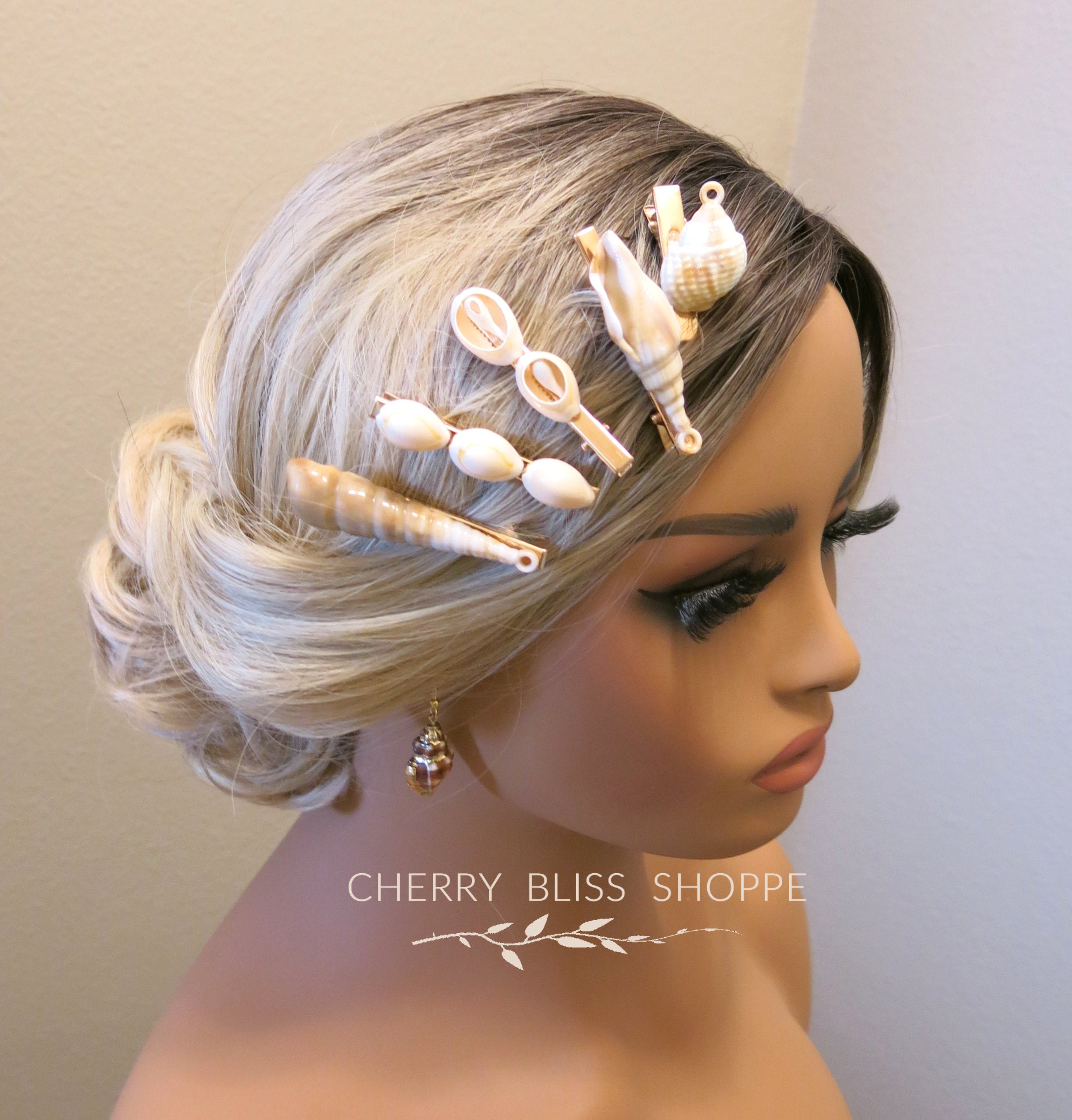 Seashell 5 PC Alligator Hairclip Set, Tropical Getaway Hairpiece