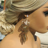 Small Bridal Floral Hair Comb, Laser Cut Flower Hair Comb Headpiece, Dangle Wedding Earrings or Necklace - KaleaBoutique.com