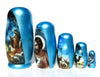 Traditional Watercolor Style Nativity Nesting Doll, 5 Piece Hand Crafted Nested Doll - KaleaBoutique.com