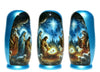 Traditional Watercolor Style Nativity Nesting Doll, 5 Piece Hand Crafted Nested Doll - KaleaBoutique.com