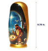 Traditional Realism Style Nativity Nesting Doll, 5 Piece Hand Crafted Nested Doll - KaleaBoutique.com