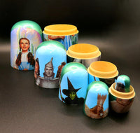 Wizard of Oz with Witch 5 Piece Nesting Dolls Set - Handcrafted Wooden Stacking Matryoshka Set (Copy)