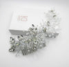 Bridal Milky Opal Crystal Hair Comb with Hair Vine Extension, Opal Crystal Like Rhinestone Wedding Hair Piece, Gemstone Hair Vine - KaleaBoutique.com