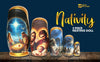 Traditional Realism Style Nativity Nesting Doll, 5 Piece Hand Crafted Nested Doll - KaleaBoutique.com