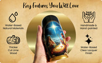 Traditional Realism Style Nativity Nesting Doll, 5 Piece Hand Crafted Nested Doll - KaleaBoutique.com