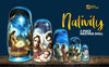 Traditional Watercolor Style Nativity Nesting Doll, 5 Piece Hand Crafted Nested Doll - KaleaBoutique.com