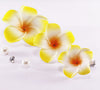 Plumeria Flower 3 PC Hair Clip Set, Various Sized Hawaiian Flower Fascinator, Bridal Getaway Floral Hairclips - KaleaBoutique.com