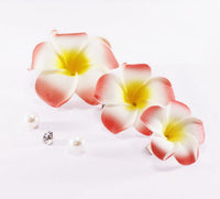 Plumeria Flower 3 PC Hair Clip Set, Various Sized Hawaiian Flower Fascinator, Bridal Getaway Floral Hairclips - KaleaBoutique.com