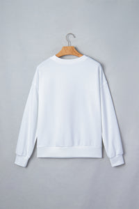 KaleaBoutique Stylish Embroidered Slogan Game Day Rugby Pattern Crewneck Sweatshirt - KaleaBoutique.com