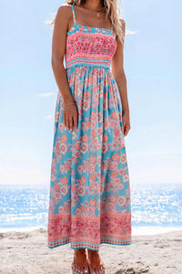 KaleaBoutique Comfortable Bohemian Ethnic Print Spaghetti Straps Vacation Maxi Dress - KaleaBoutique.com