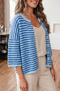 KaleaBoutique Stylish Loose Half Sleeve Knit Button Down Sweater Cardigan - KaleaBoutique.com