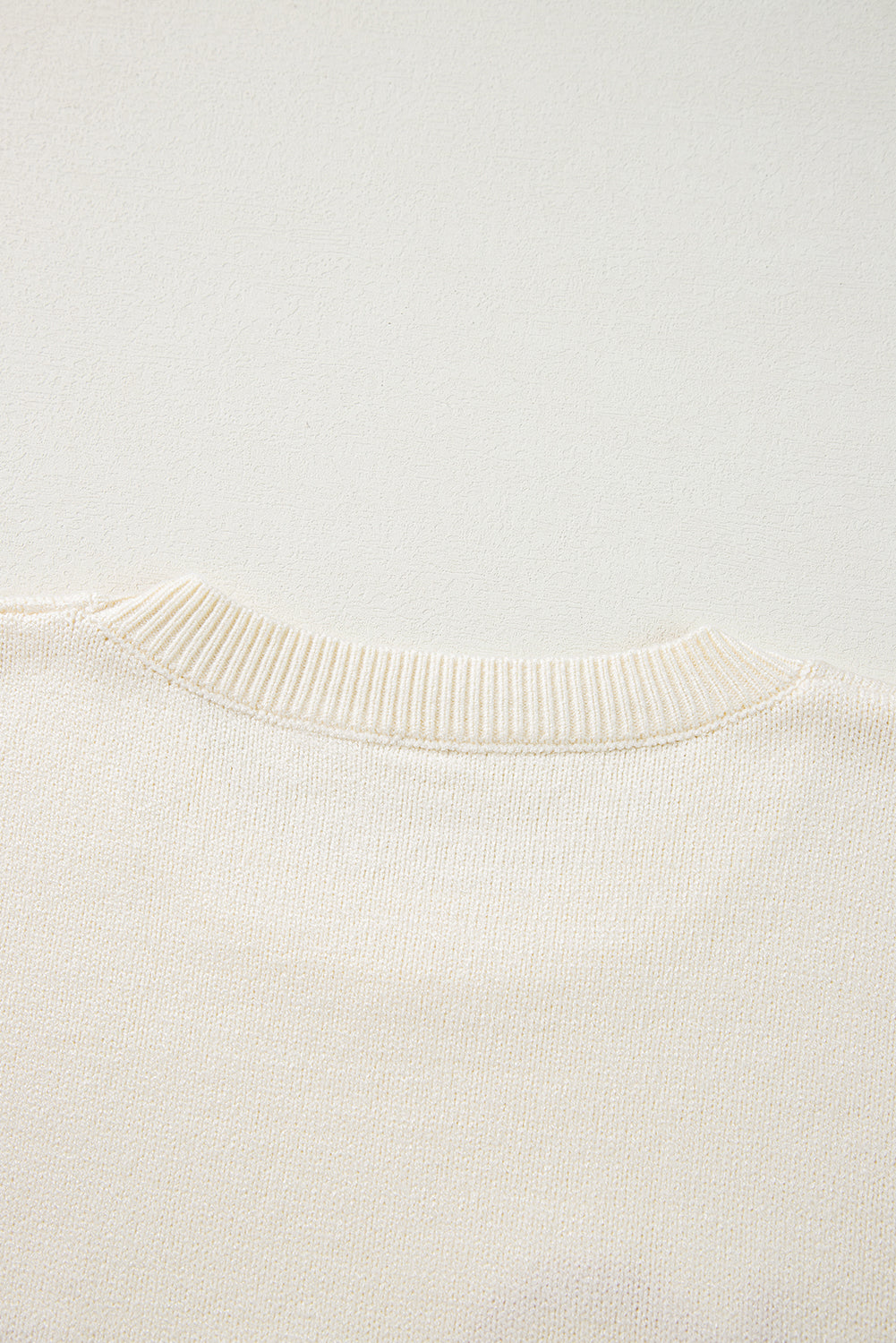 KaleaBoutique Boo Knitted Pattern Ribbed Edge Drop Shoulder Sweater - KaleaBoutique.com