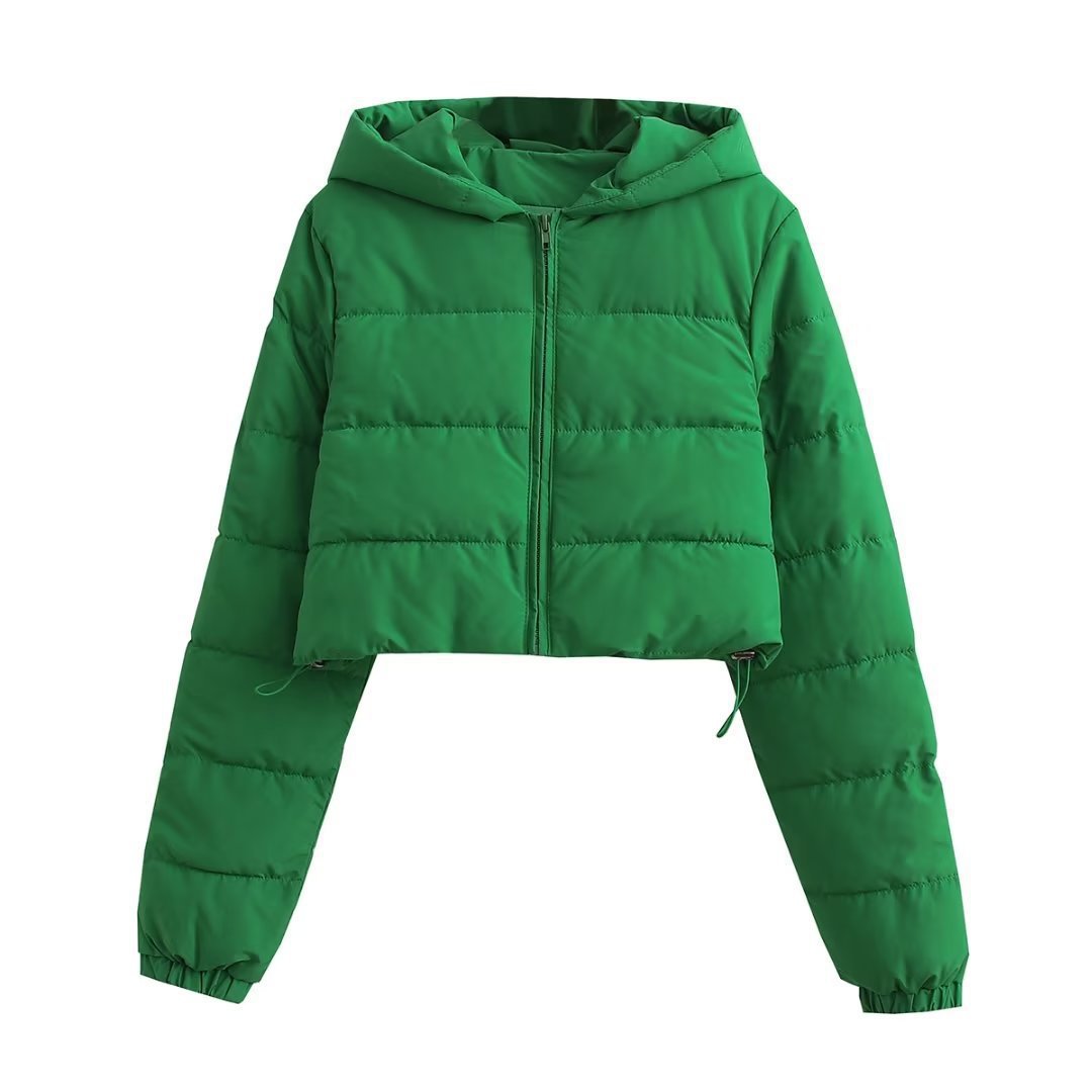 Women’s Short Hooded Loose-Fit Puffer Jacket - KaleaBoutique.com