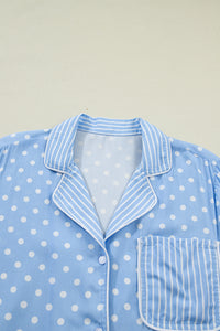 KaleaBoutique Stylish Dotted Print Soft Short Pajama Set - KaleaBoutique.com