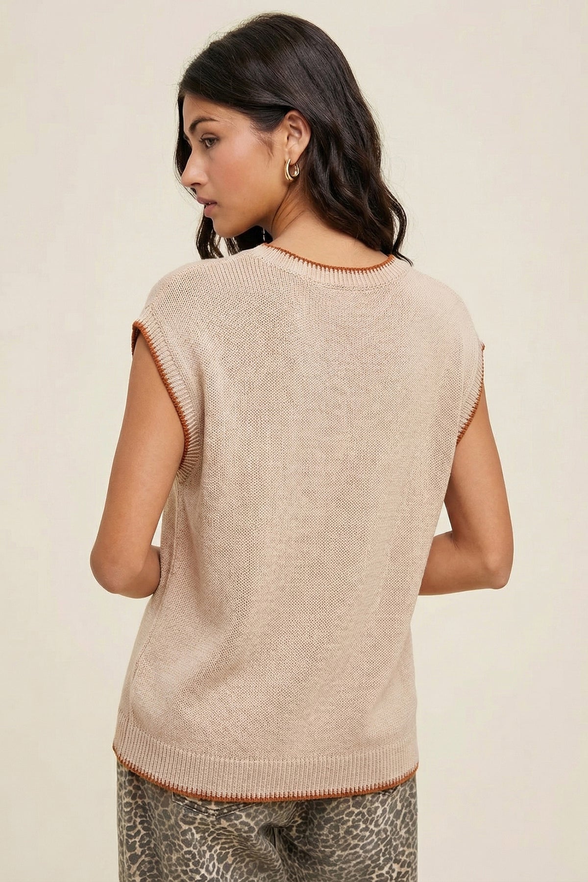 KaleaBoutique Stylish Contrast Trim Short Sleeve Knit HOWDY Western Sweater - KaleaBoutique.com