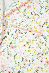 KaleaBoutique Comfortable Floral Print Contrast Pipping Short Pajamas Set - KaleaBoutique.com