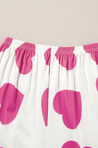 KaleaBoutique Comfortable Ruffled Tank Top And Heart Print Pants Lounge Set - KaleaBoutique.com