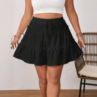 Women's Tie-Front Tiered Mini Skort - KaleaBoutique.com