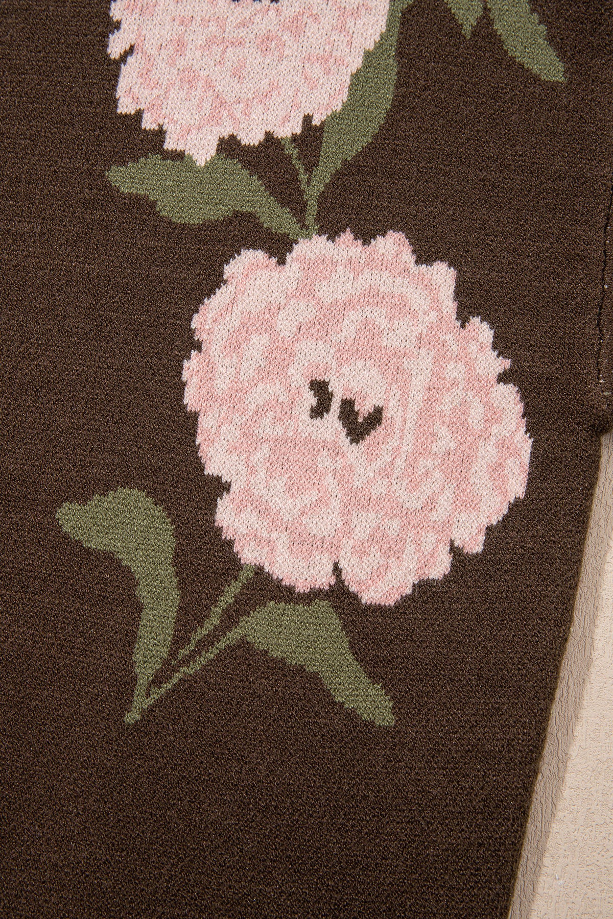 Floral Print Drop Shoulder Relaxed Pullover Sweater - KaleaBoutique.com