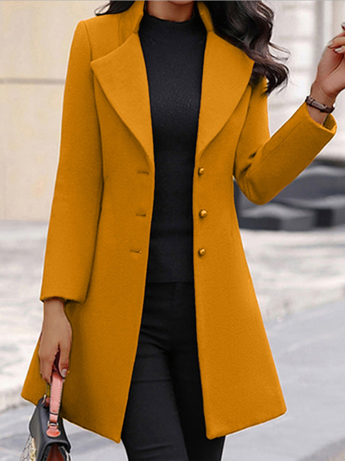 KaleaBoutique Women's Slim-Fit Single-Breasted Coat - KaleaBoutique.com