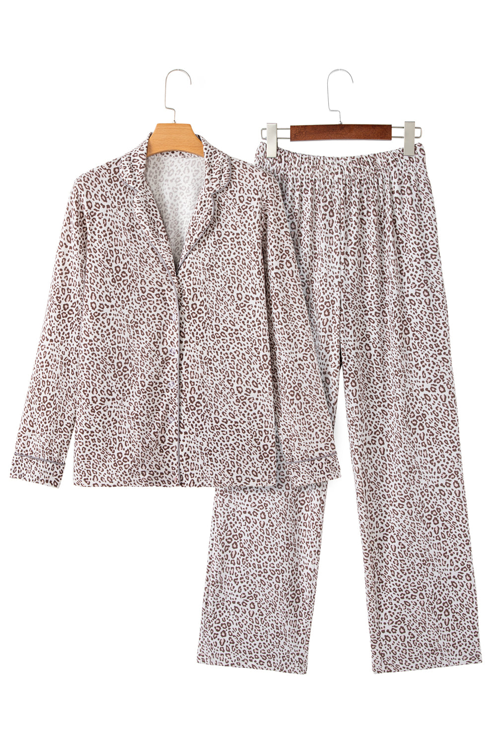 KaleaBoutique Comfortable Leopard Print Long Sleeve and Pants Pajamas Set - KaleaBoutique.com