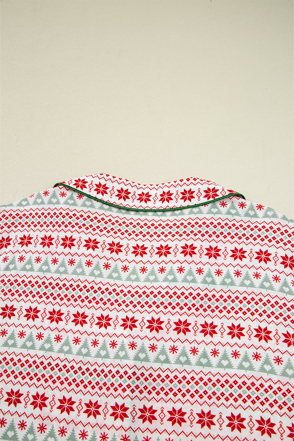KaleaBoutique Comfortable Christmas Pattern Print Shirt Style Long 2pcs Pajama Set - KaleaBoutique.com