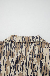 KaleaBoutique Comfortable Camouflage Zipper Collar Front Pocket Pullover Sweatshirt - KaleaBoutique.com