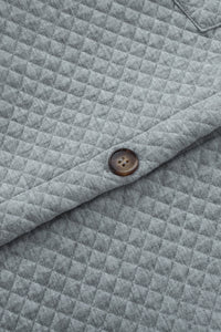 Retro Quilted Flap Pocket Button Shacket - KaleaBoutique.com
