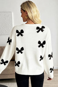 KaleaBoutique Comfortable Lace-up Bow Pattern Sweater Cardigan - KaleaBoutique.com
