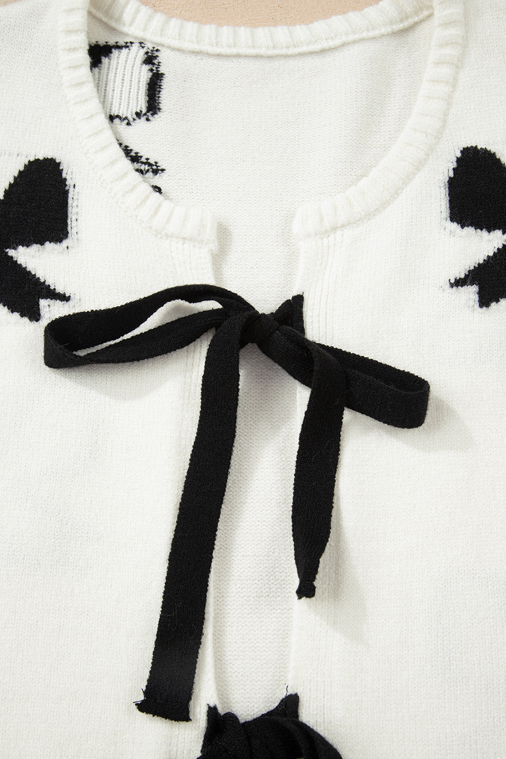KaleaBoutique Comfortable Lace-up Bow Pattern Sweater Cardigan - KaleaBoutique.com