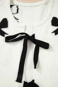 KaleaBoutique Comfortable Lace-up Bow Pattern Sweater Cardigan - KaleaBoutique.com