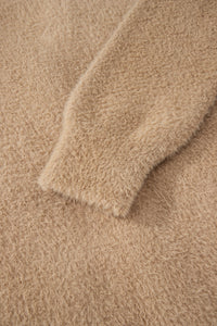 KaleaBoutique Comfortable Fuzzy Buttoned Front Midi Solid Cardigan - KaleaBoutique.com