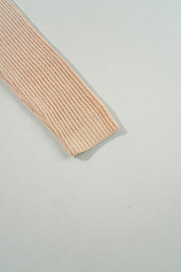Cable Knit Drop Shoulder Side Slits Loose Sweater - KaleaBoutique.com