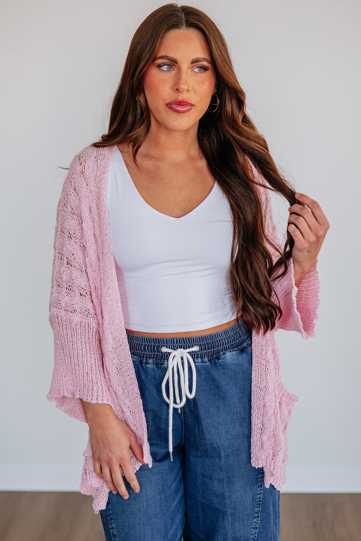 KaleaBoutique Comfortable Drop Shoulder Crochet Knit Open Front Cardigan - KaleaBoutique.com