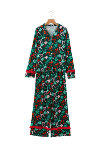 KaleaBoutique Stylish Festive Bow Print 2pcs Pajama Pant Set - KaleaBoutique.com