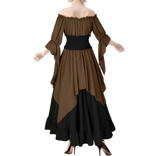 Retro Cosplay Halloween Pleated Corset Dress - KaleaBoutique.com