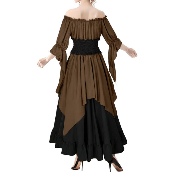 Retro Cosplay Halloween Pleated Corset Dress - KaleaBoutique.com