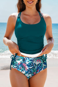 KaleaBoutique Drawstring Tummy Control Mix-and-match 2pcs Tankini Swimsuit - KaleaBoutique.com