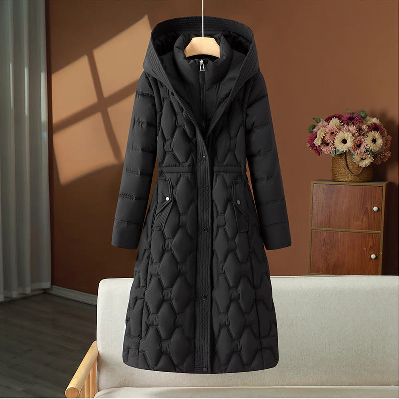 Women’s Mid-Length Slim-Fit Quilted Coat - KaleaBoutique.com