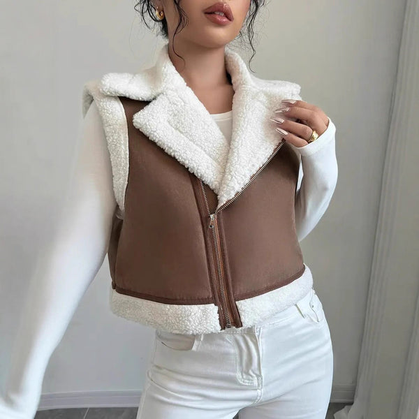 KaleaBoutique Women's Faux Lamb-Wool Vest - KaleaBoutique.com